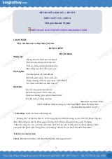 Đề thi giữa kì 2 Văn 12 - Đề số 9